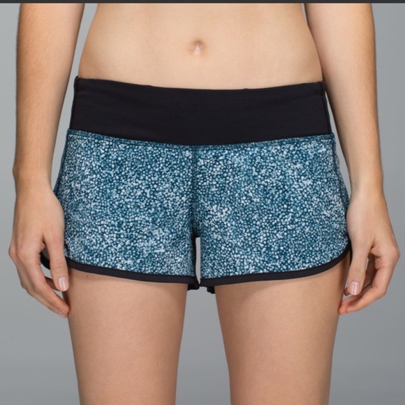 Lululemon Run: Speed Short *4-way Stretch Pebble Print Parfait Pink Alberta Lake - Picture 1 of 15